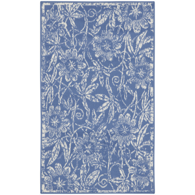 Floral Indoor Rug, Rectangle 3' x 5'