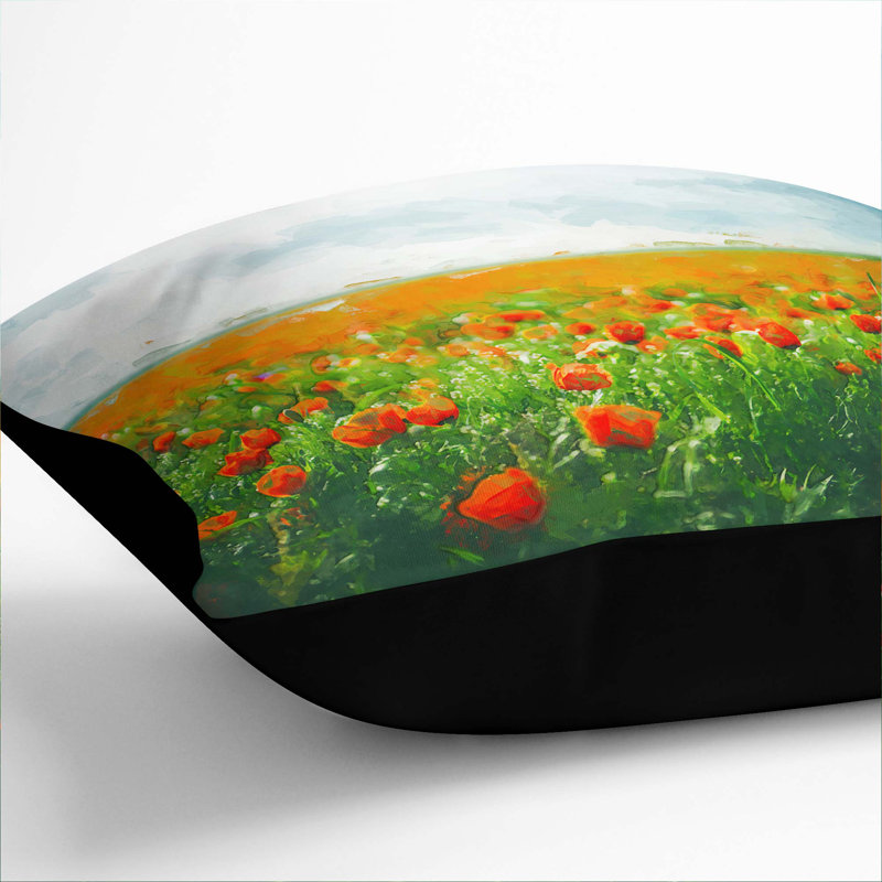 Square Throw Cushion, 40cm H x 40cm W x 15cm D, Black