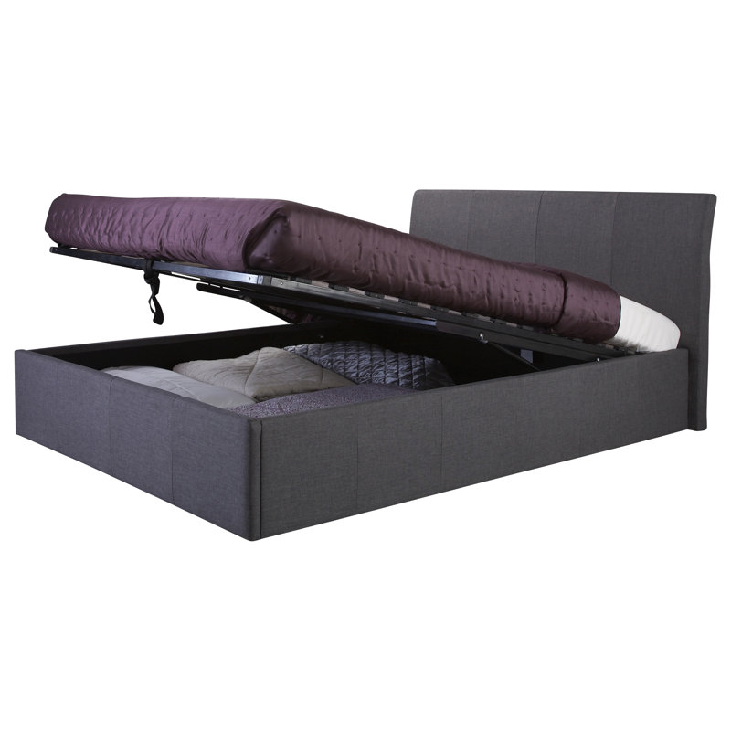 Baucom Upholstered Ottoman Storage Bed, Kingsize (5'), Grey