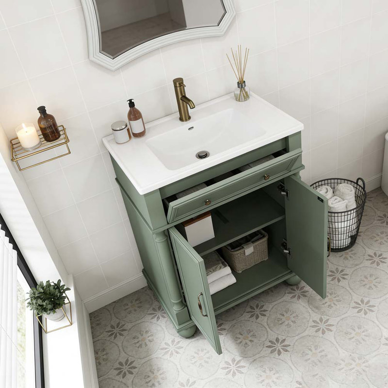 28"Bathroom Vanity, Green