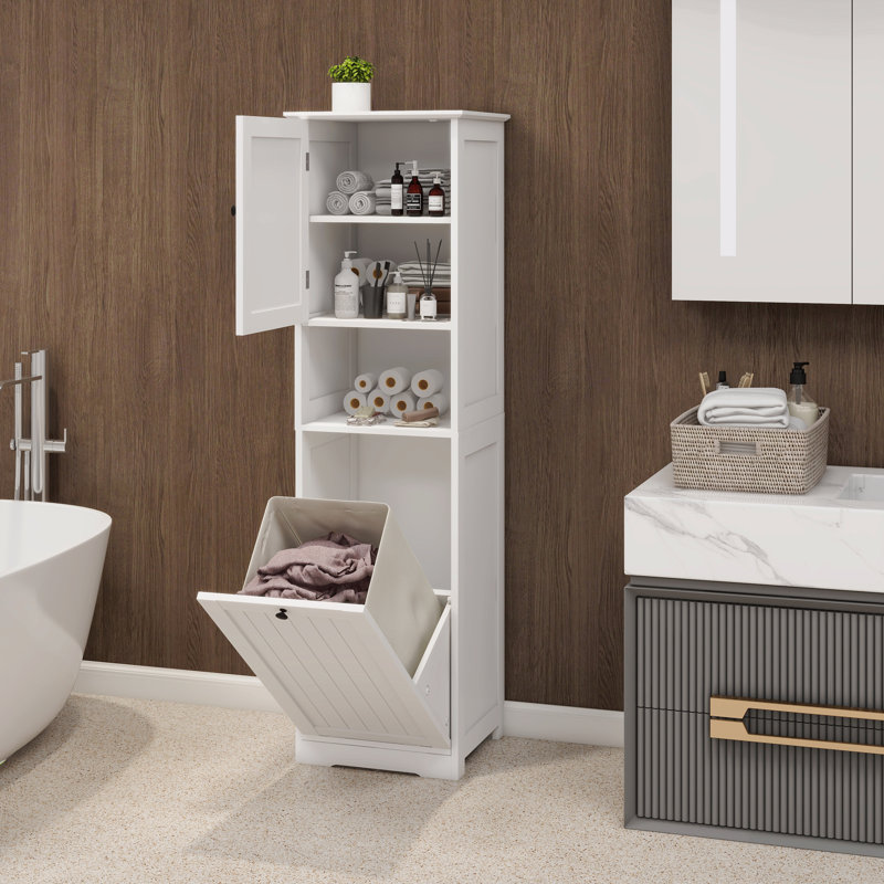 Armoire de trieur de linge inclinable à un compartiment et une porte