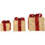 Ensemble de 3 boîtes-cadeaux crème illuminées