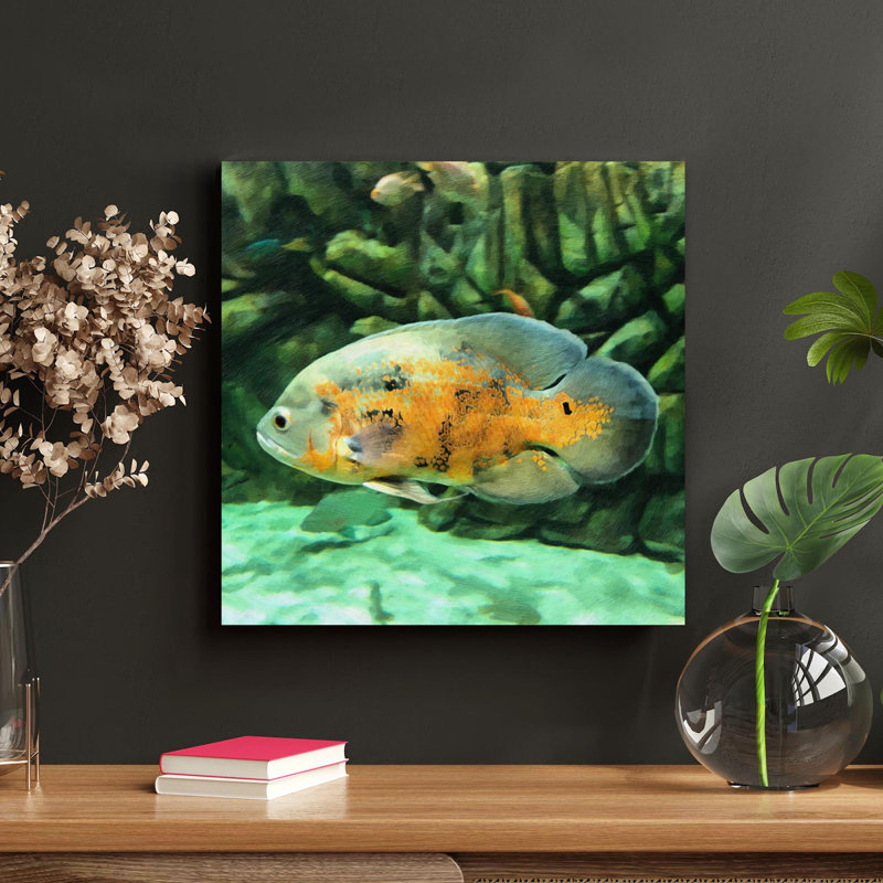 Oscar Fish - 1 pièce, impression carrée sur toile tendue, H 32 po x l 32 po
