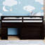 Lit mezzanine simple avec tablette fonctionnelle et armoire - Taille solide et pratique pour durer-621744430