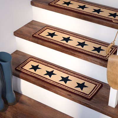 Farmhouse Jute Stair Tread Rect Latex 8.5x27 VHC Brands - The Fox Decor