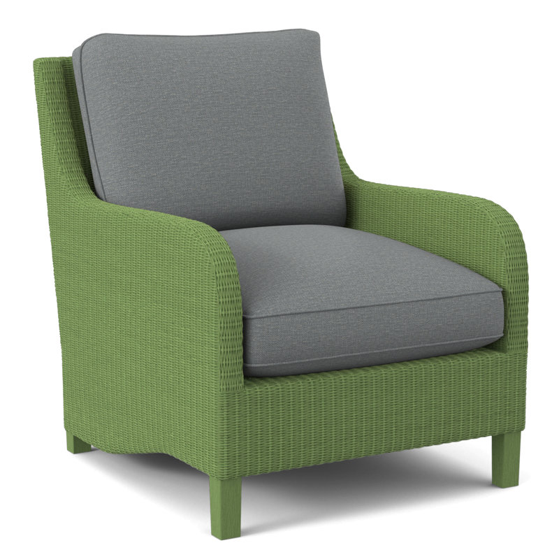 Gibraltar Armchair, Navy, Light Blue Performance Fabric; 0851-55
