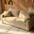 Alcantara 3-Seater 79.5'' Modern Upholstered Sofa with Square Armrests and 2 Throw Pillows-2125194807