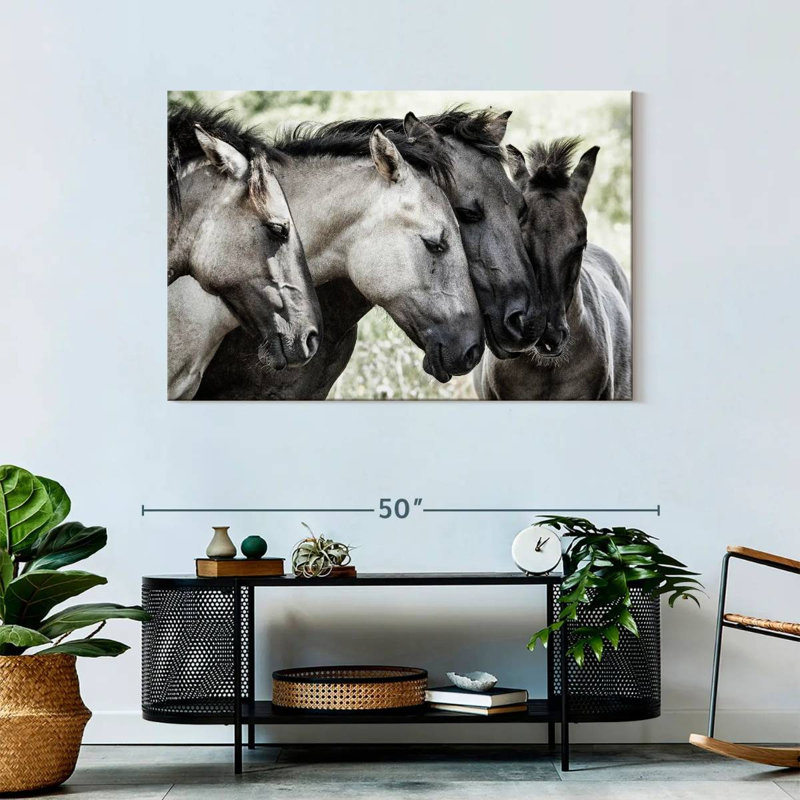 Van Den Four Konik Horses, 30" H x 45" W