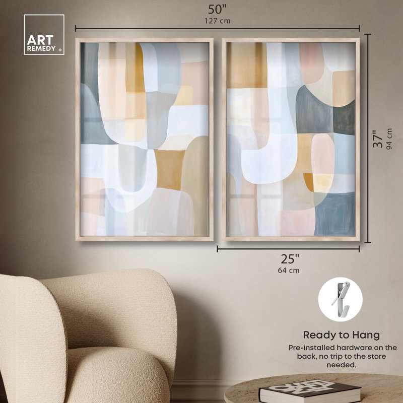 Harmony Living Art , H 37 po x l 25 po, Crème, crème
