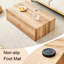 Table basse élégante, ton de bois, teinte esthétique moderne, placement spacieux
