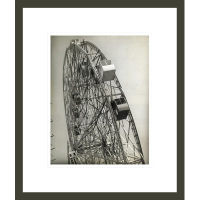 Vue de la grande roue de Coney Island par Inconnu - Impression Giclée sur cadre
