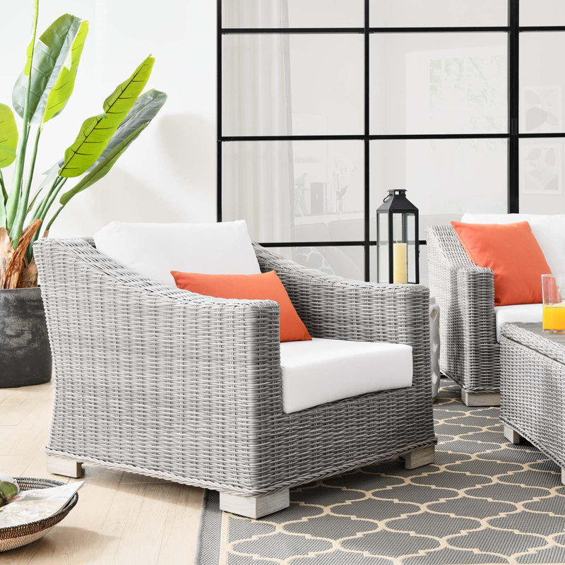 Fauteuil Modway Conway, Sunbrella® blanc