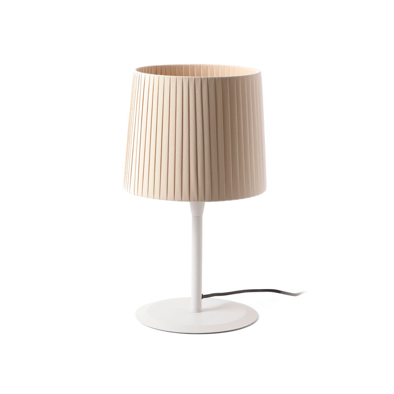 Lampe de table Samba, Blanc, Beige, H 19,5 po x l 9,8 po x P 9,8 po