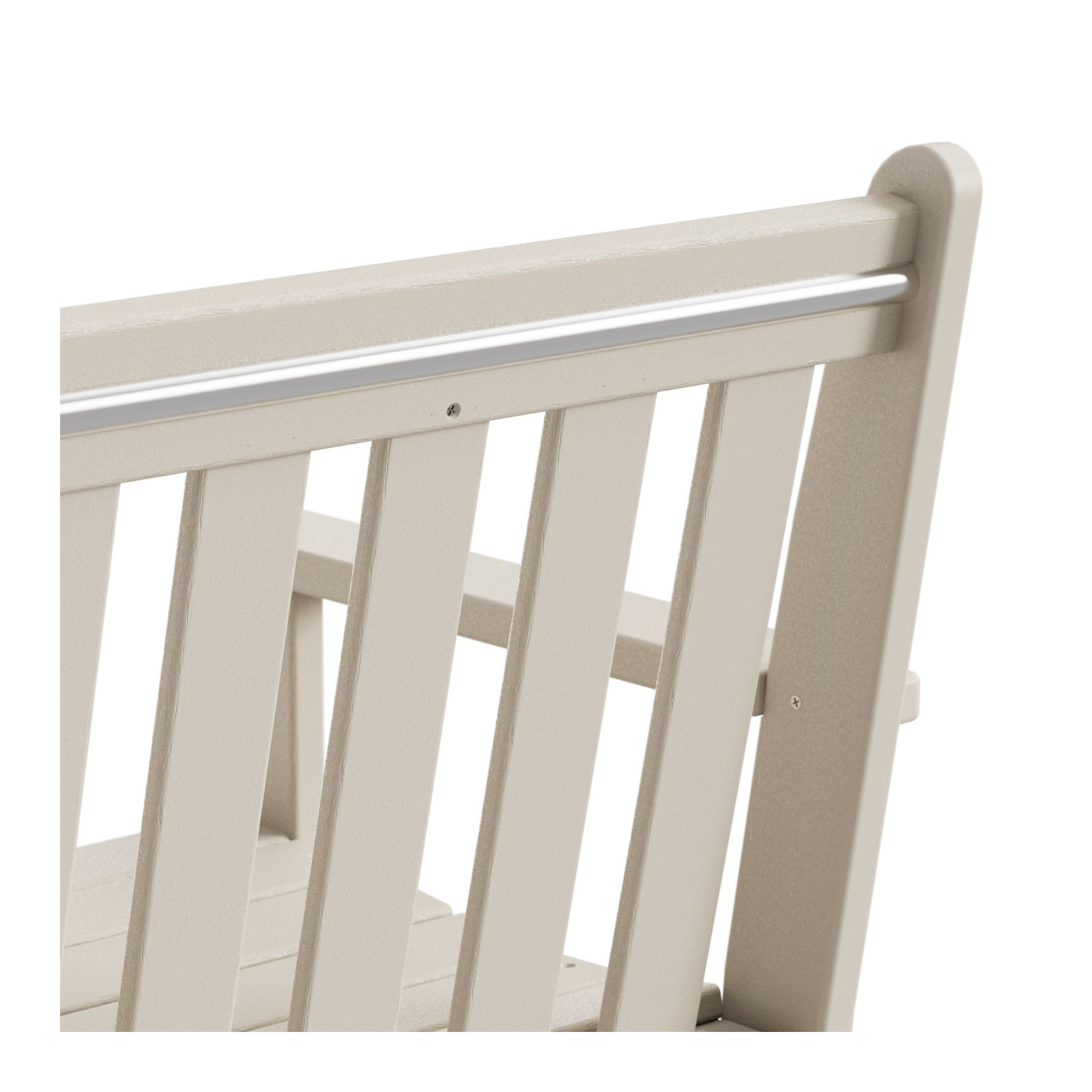 POLYWOOD Vineyard Patio Bench, Sand, 35.25" H x 60" W x 24" D