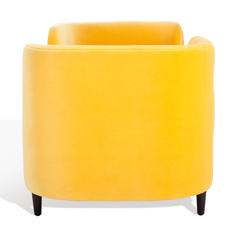 Midway Velvet Chaise Lounge, Mustard