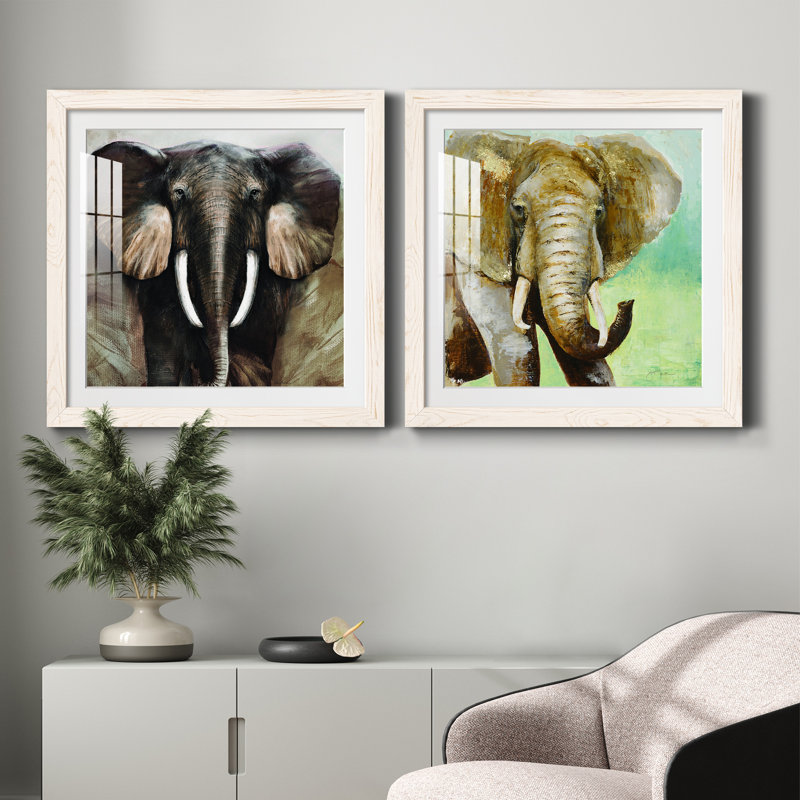 Majestic Encounter - reproduction encadrée de qualité supérieure - prête à être accrochée, H 34,5 po x l 34,5 po x P 1 po
