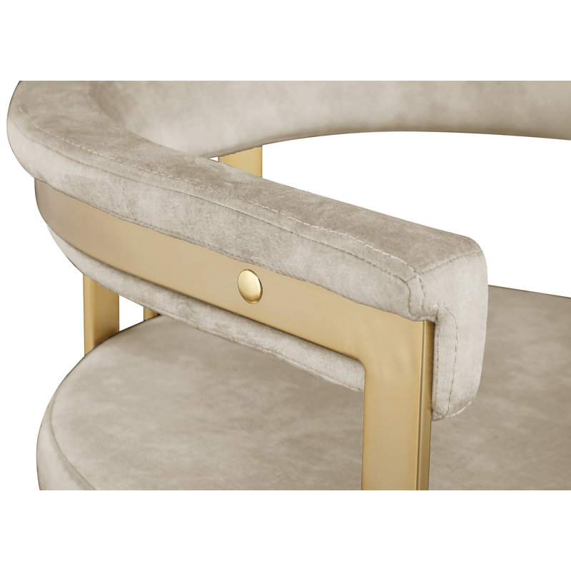 Marcello Velvet Ladder Back Arm Chair, Stone Velvet