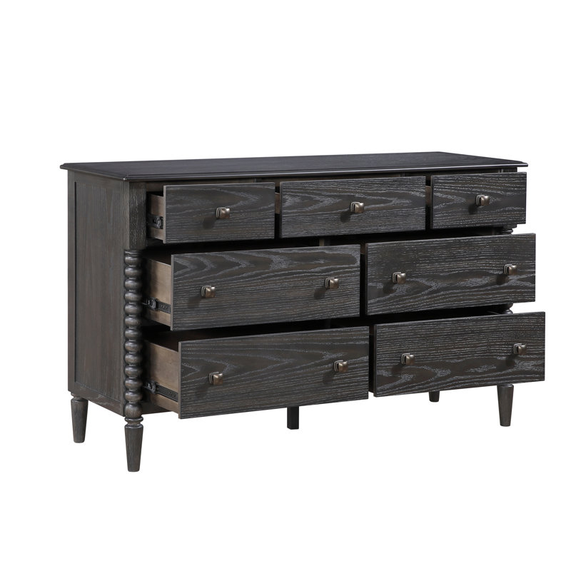 Commode élégante à sept tiroirs avec miroir
