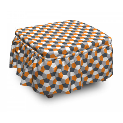 Housse pour repose-pieds à carreaux hexagonals