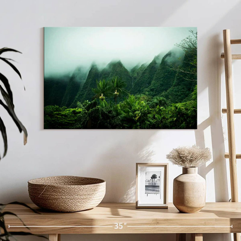 Paysage brumeux de Kaneohe, H 16 po x l 24 po