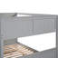 Lit superposé double gris avec lit gigogne simple amovible - Élément de taille élégante-1568615043