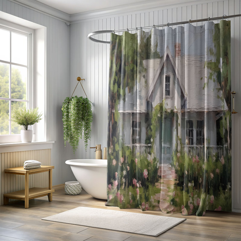 Rideau de douche Fulgenzia, H 74 po x l 71 po