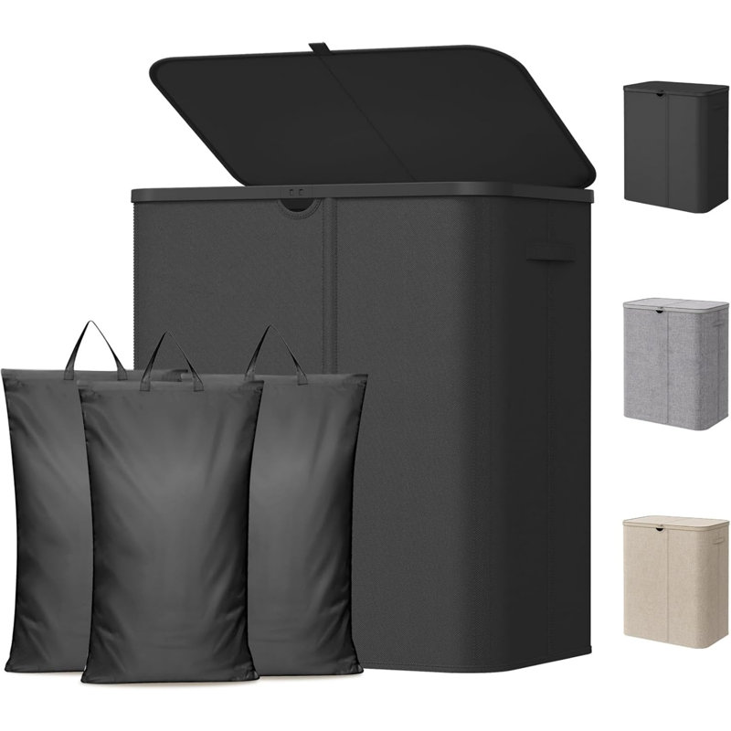 Poylester Laundry Cart, Black