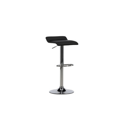 Ashbik Upholstered Adjustable Height Bar Stool with Steel Frame