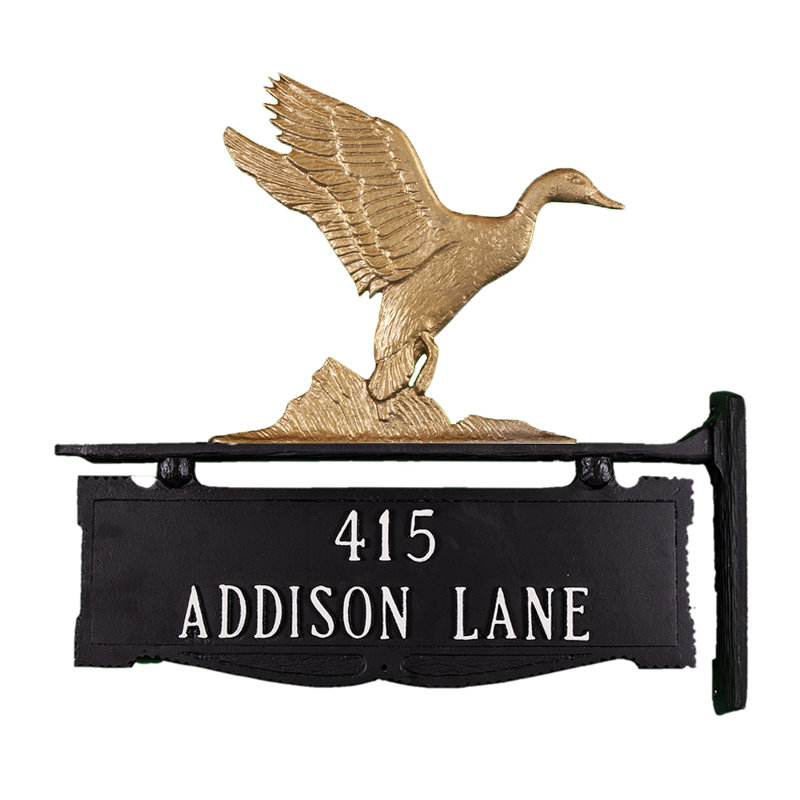 2-Line Address Post, Yes, Gold Bronze