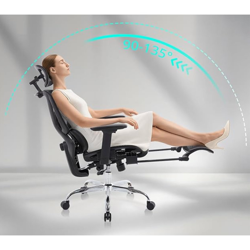 Wahson Office Chair Executive Manager Desk Chair with Adjustable Recline Ergonomic Computer Chair with Footrest for Office Workplace,