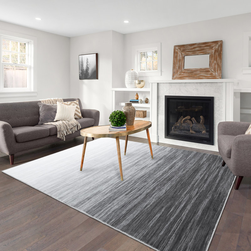 9x12 Area Rug Washable Rug Non Slip Backing Modern Ombre Rug Rugs Contemporary Gradient Throw Rug Carpet for Living Room Bedroom