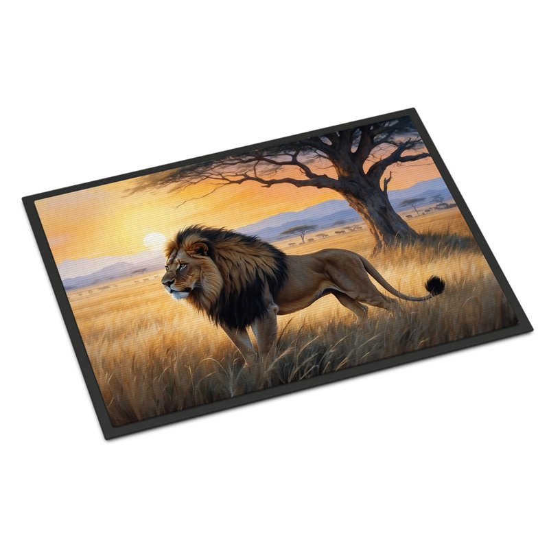 Paillasson Lions at Dawn, L 24 po x L 36 po