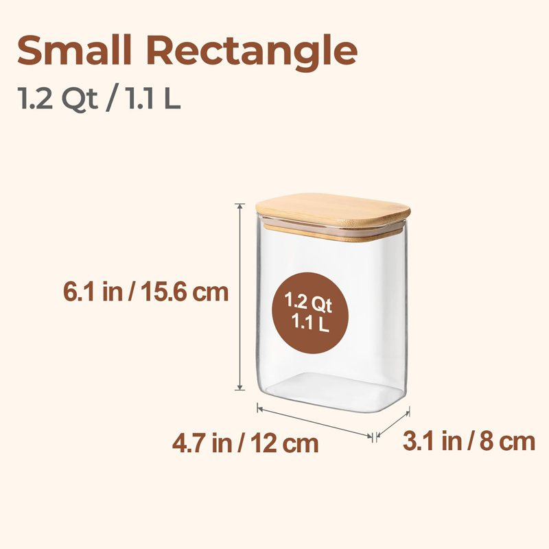 Glass Jar, 4, 1100ml