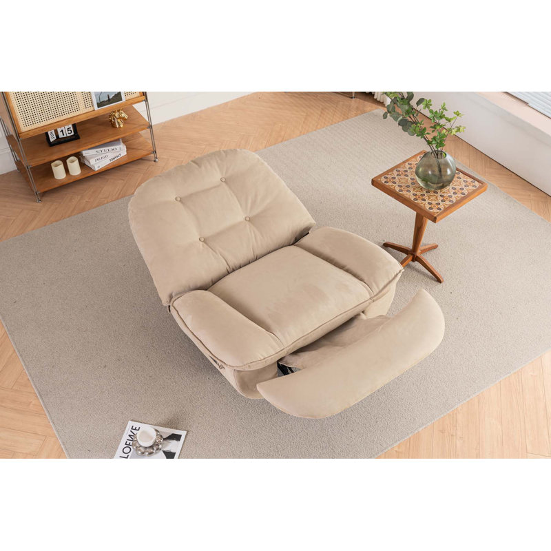 Fauteuil inclinable électrique Albrechtice, 100 % lin chameau