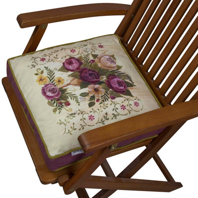 Premium Square Cushion, 16.5 x 16.5 inches, 50% Cotton / 50% Polyester | Washable & Ironable with Concealed Zip | Silicone Filling for Ultimate Comfort | Removable Cover, Perfect for Home Decor & Relaxation
