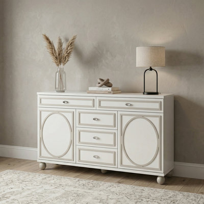 Sky Tower 5-Drawer Dresser with Cabinets