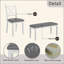 Ensemble de table de salle à manger 6 pièces avec banc, ensemble de table à manger en bois pour 6 personnes, ensemble de table à manger moderne pour 6 personnes pour la salle à manger, cuisine, deux tons