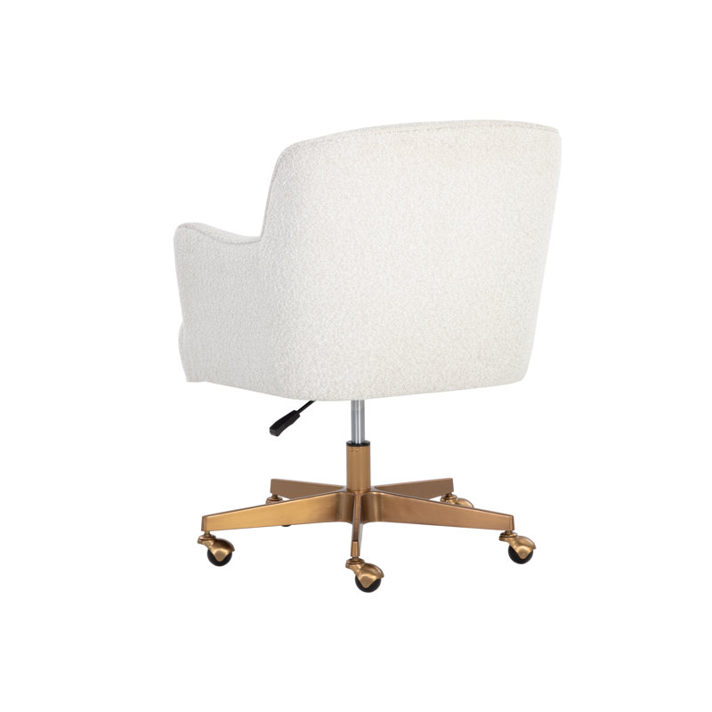 Swivel Office Chair, Cream