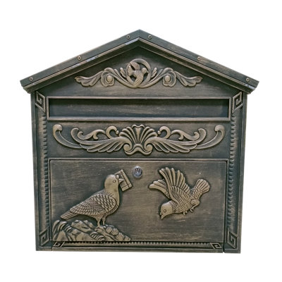 Cast Aluminum Locking Wall Mounted Mailbox