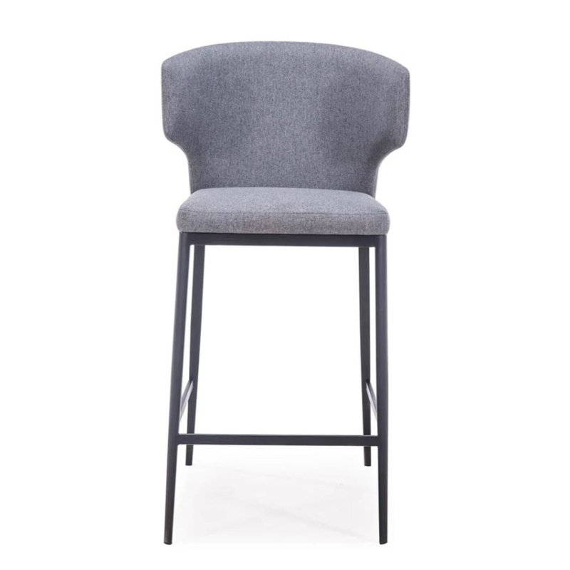 Tabouret avec base thermolaquée Gillonwater Zonar, Graphite