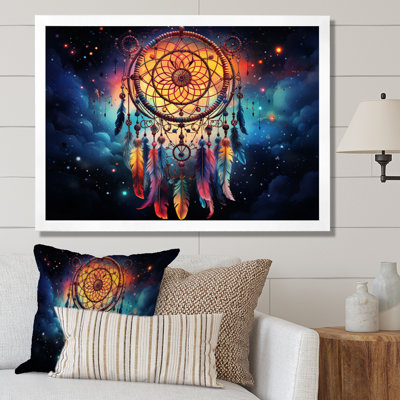 Capteur de rêves colorés fantaisistes sur toile