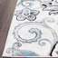 Tapis à motif floral ivoire et bleu-2017377712