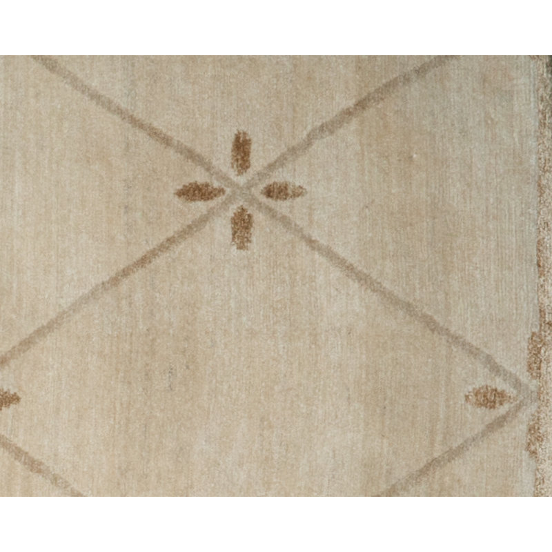 Geometric Area Rug in Beige/Brown, Rectangle 3' x 5'