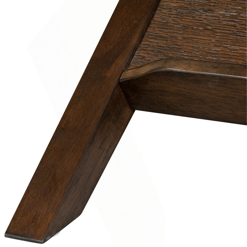 Table basse en bois et verre trempé, brun marocain