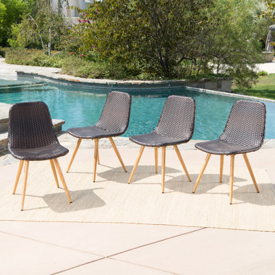 Chaises d'appoint d'extérieur avec coussins