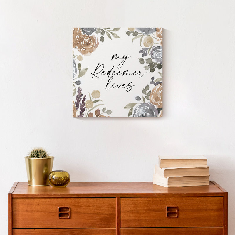 Redeemer Lives 1 - Toile tendue, art textuel