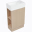 Meuble-lavabo de salle de bain avec lavabo, meuble-lavabo avec tablette, orientation gauche ou droite, naturel-1768597144