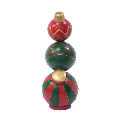 Décoration de boule de Noël classique empilée