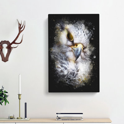 Hawk Bird in a Golden Light - Wrapped Canvas