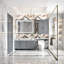 Miroir de salle de bain à DEL, à intensité variable, avant et rétroéclairé, 3 lumières changeantes, miroir mural antibuée | Idée de cadeau